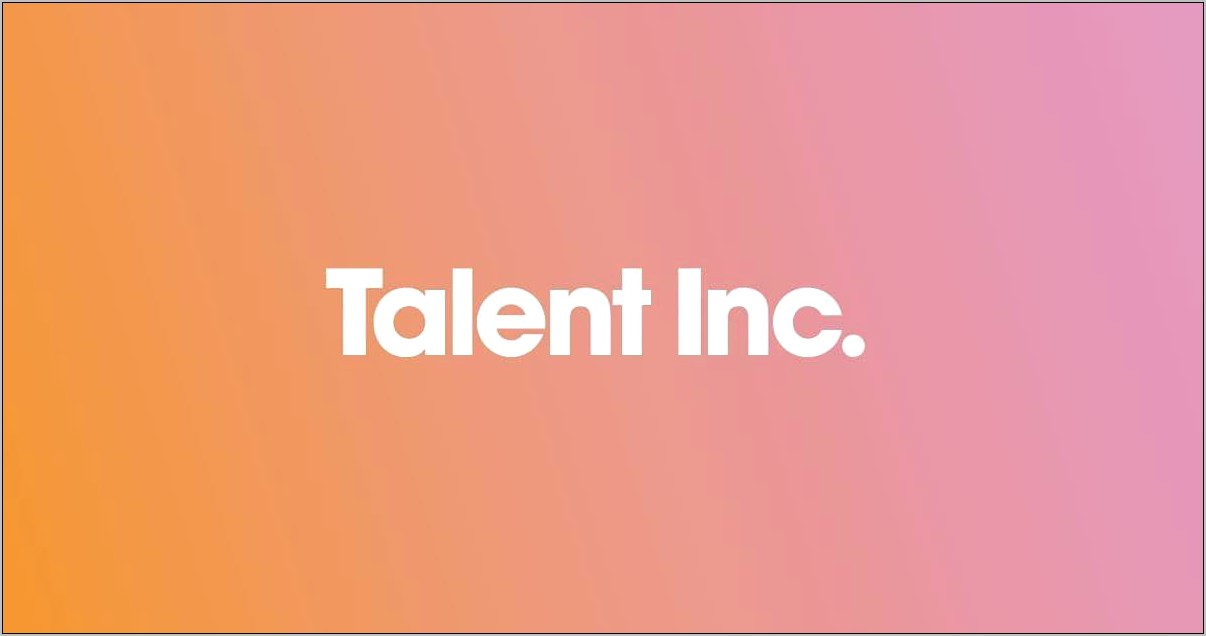 Talent Inc Resume Writer Jobs