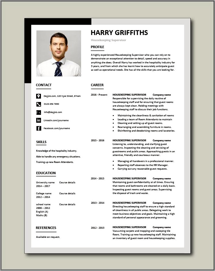 The Best Janitorial Supervisor Resume