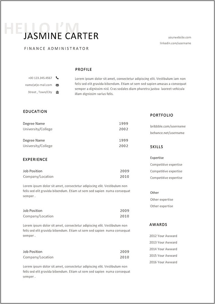 The Muse Resume Templates Free