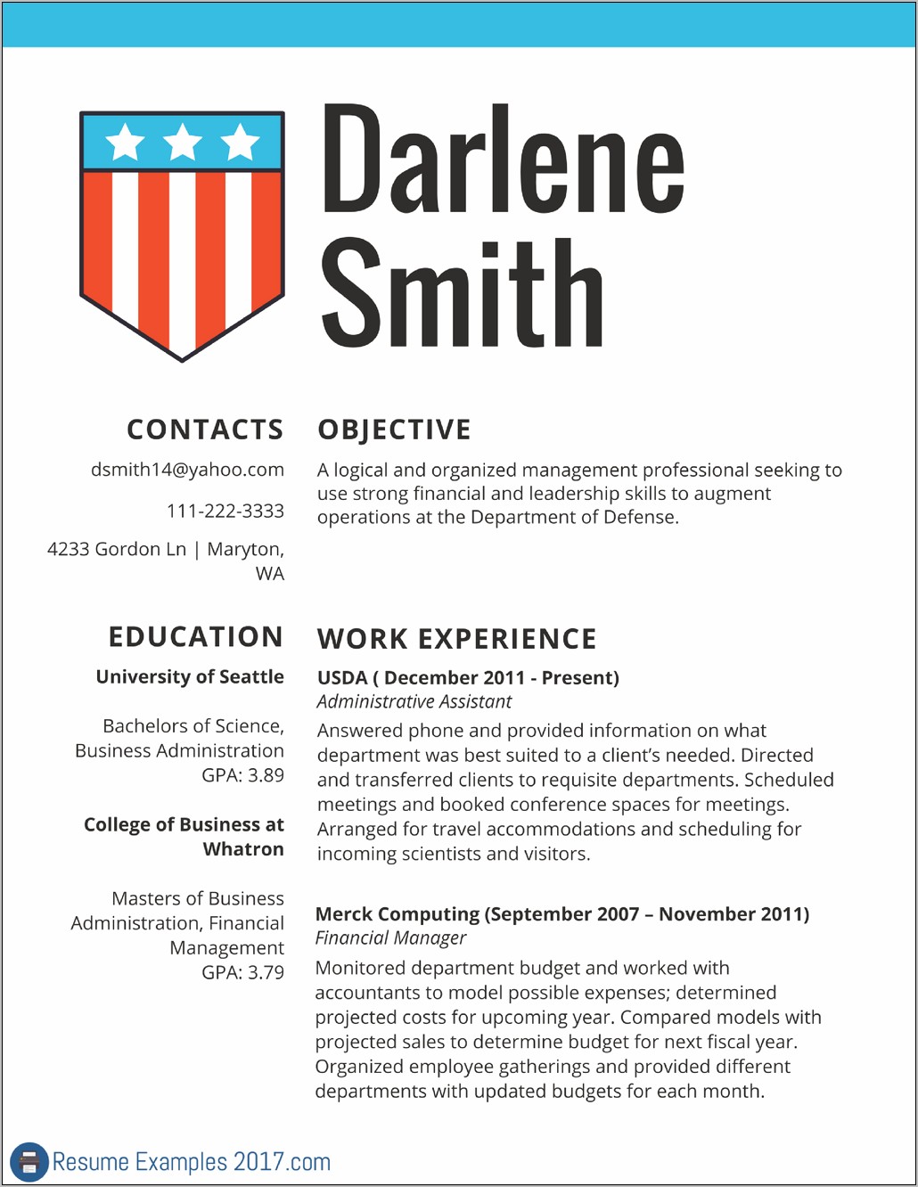 The Perfect Resume Example 2017