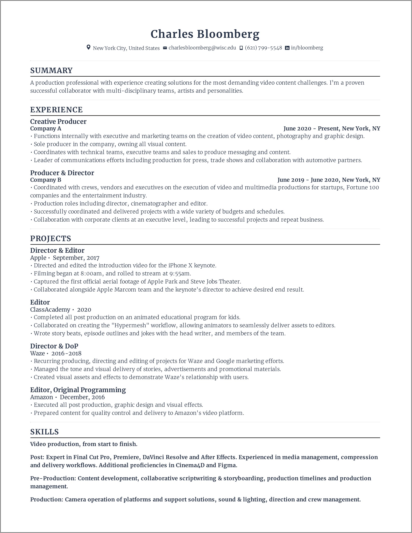 Trade Show Account Manager Resume