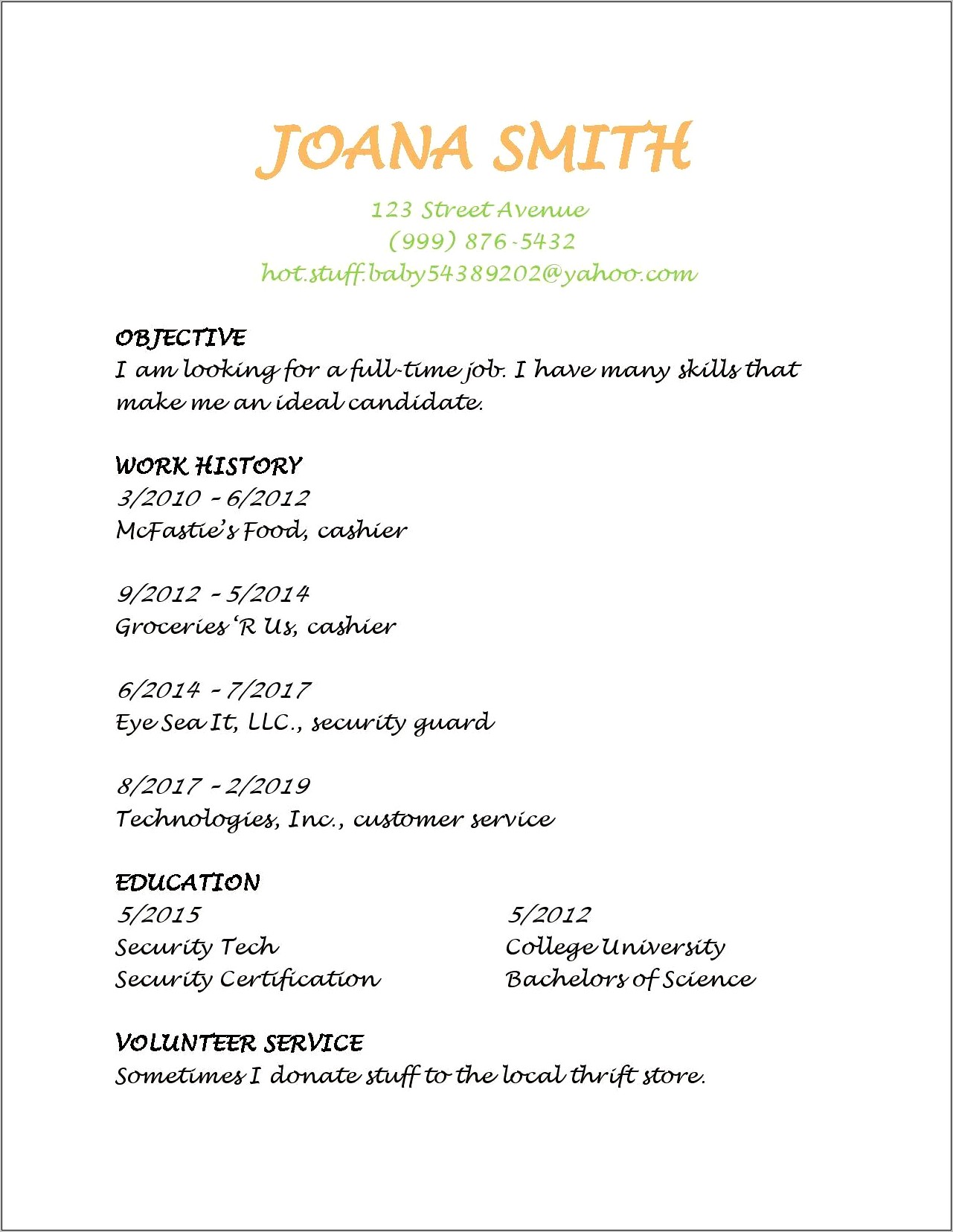 Two Page Resume Examples 2019