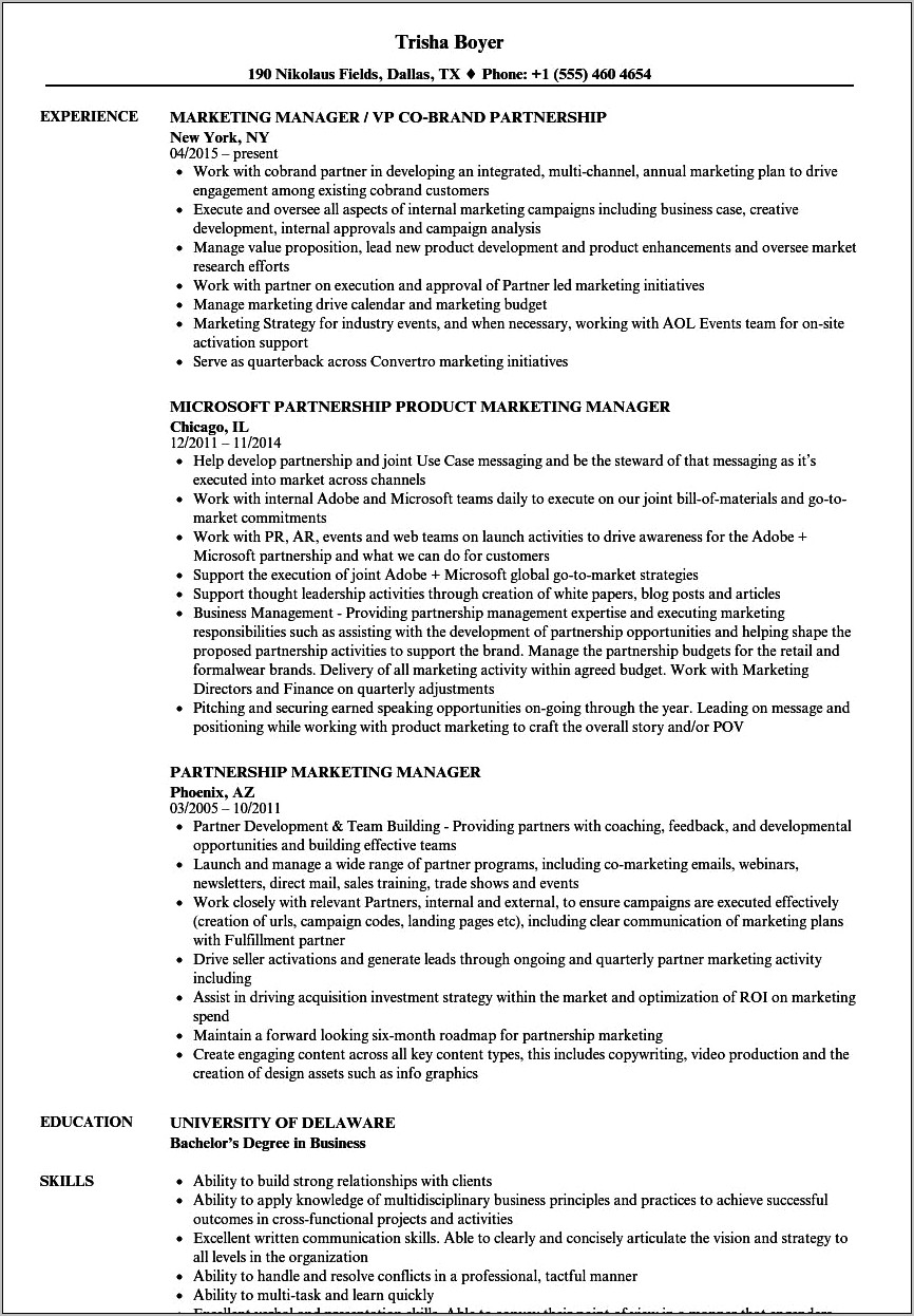 Value Proposition Statement Resume Examples