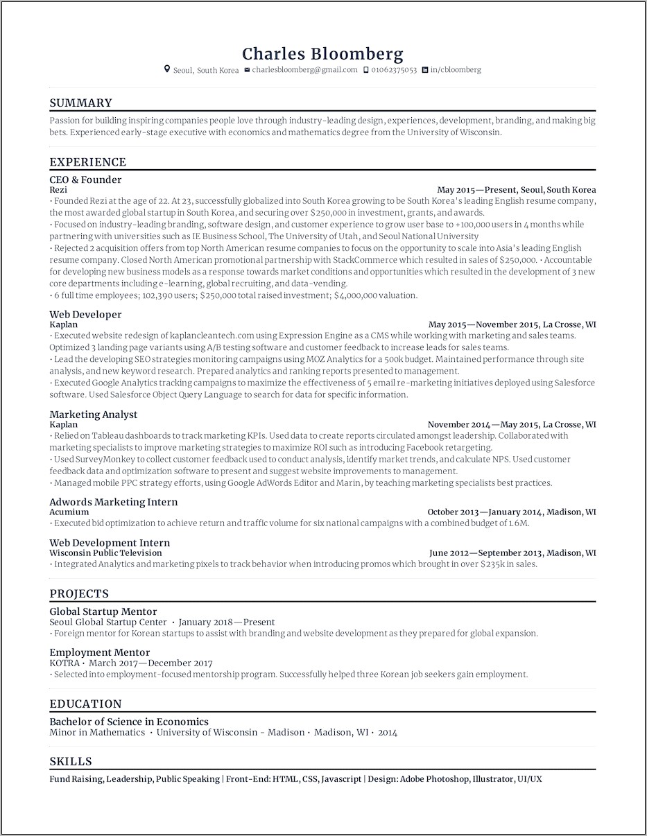 Website Design Job Description Resume