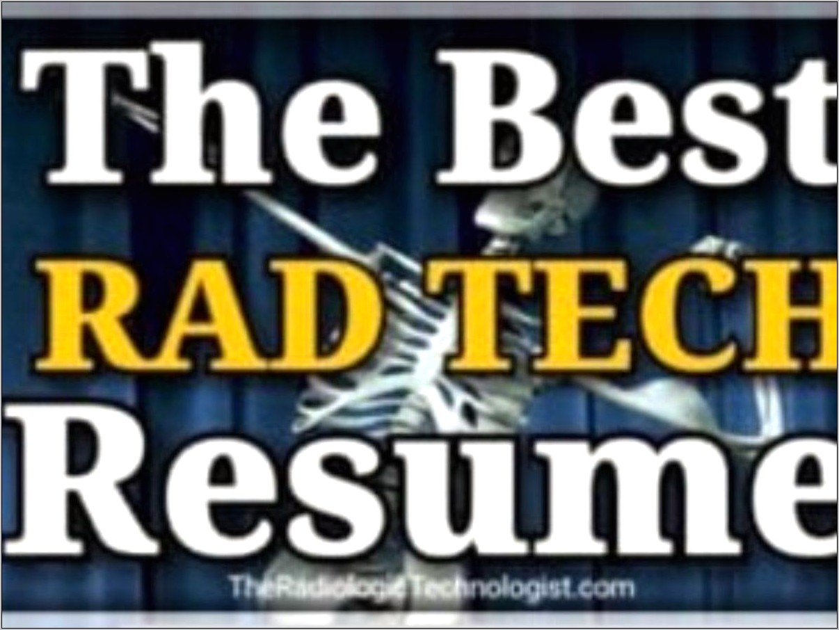 X Ray Technician Resume Skills